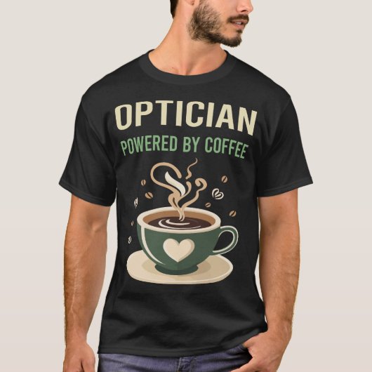 コーヒーopticianによって動く tシャツ (正面)
