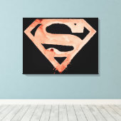 コーヒーS記号 – 赤 キャンバスプリント (インサイチュ (ウッドフロア))