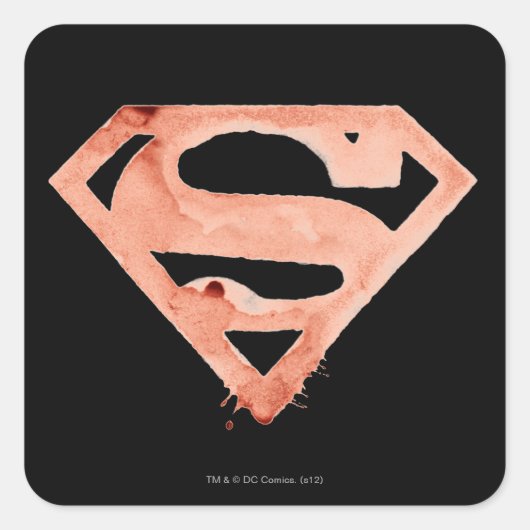 コーヒーS記号 – 赤 スクエアシール (正面)