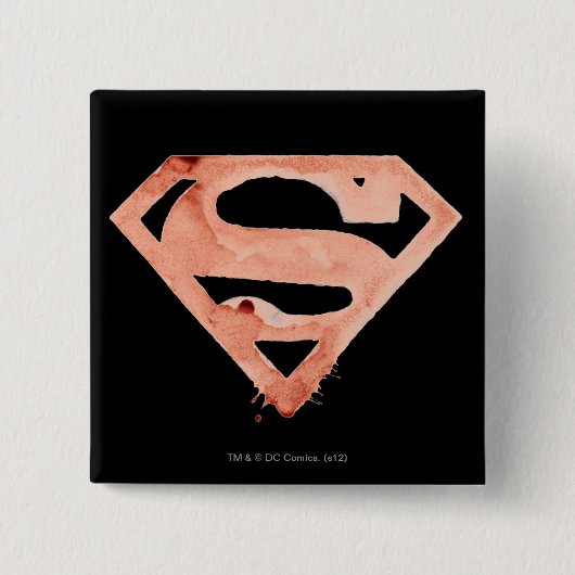 コーヒーS記号 – 赤 缶バッジ (正面)