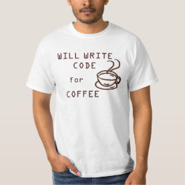 コーヒーTシャツのためのコードを書きます Tシャツ