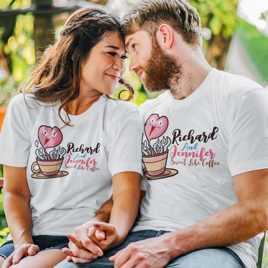 コーヒーTシャツのように甘くパーソナライズ Tシャツ