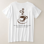 コーヒーTシャツ プラスサイズTシャツ (デザイン裏面)