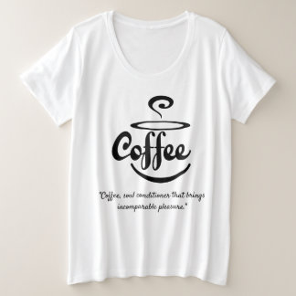 コーヒーTシャツ プラスサイズTシャツ