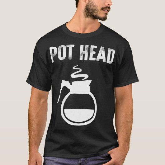 コーヒーTポットヘッドコーヒーメンズ女性 Tシャツ (正面)
