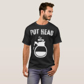 コーヒーTポットヘッドコーヒーメンズ女性 Tシャツ (正面フル)