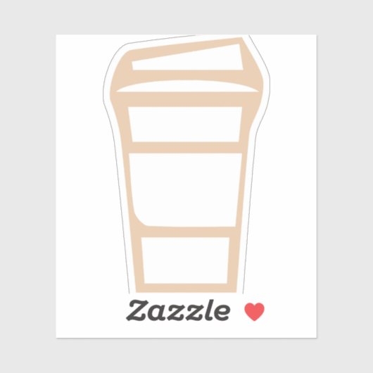 コーヒーTo-Goカップアイコン シール (シート)