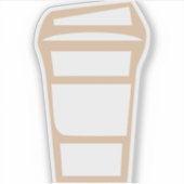 コーヒーTo-Goカップアイコン シール (正面)