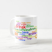 コーヒーWordle コーヒーマグカップ (正面左)