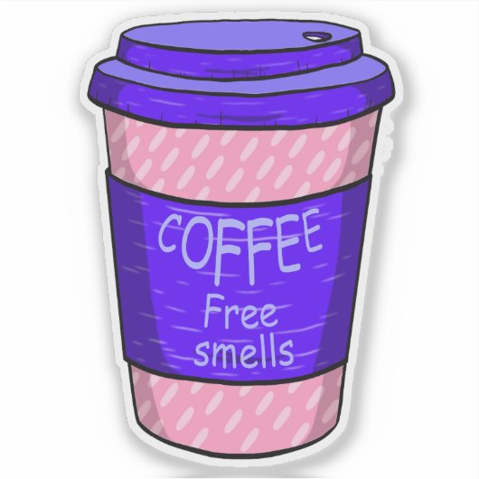 コーヒーXの大きなカップ シール (正面)