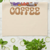 コーヒ不気味ー前 キッチンタオル (折り畳み)