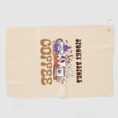 コーヒ不気味ー前 ゴルフタオル (横)