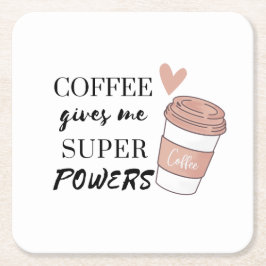 コーヒ与えーミーのすごい力 スクエアペーパーコースター