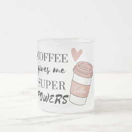 コーヒ与えーミーのすごい力 フロストグラスマグカップ