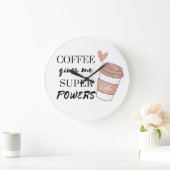 コーヒ与えーミーのすごい力 ラージ壁時計 (ホーム)