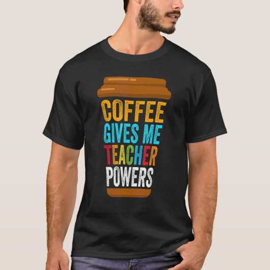 コーヒ与えーミー先生パワー先生 Tシャツ (正面)