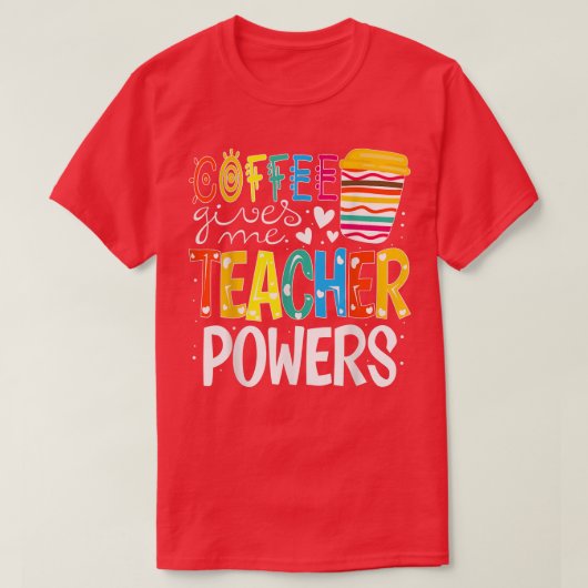 コーヒ与えーミー先生パワー新学期 Tシャツ (デザイン正面)