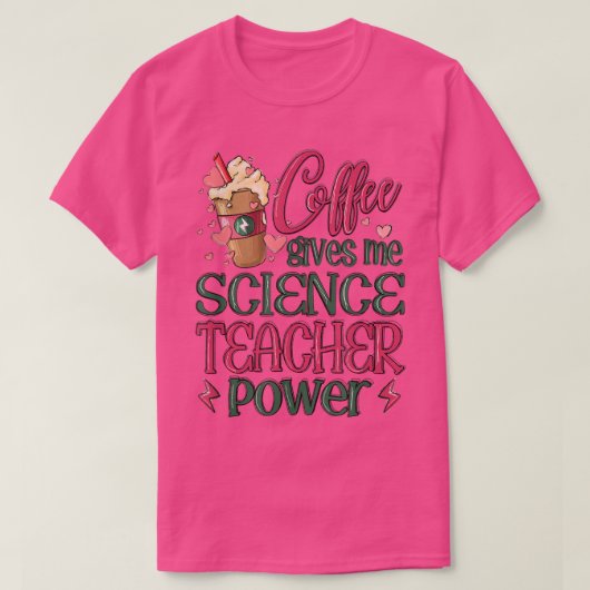 コーヒ与えーミー科学先生力 Tシャツ (デザイン正面)
