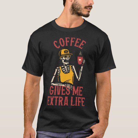 コーヒ与えー・マイ・エキストラライフ Tシャツ (正面)