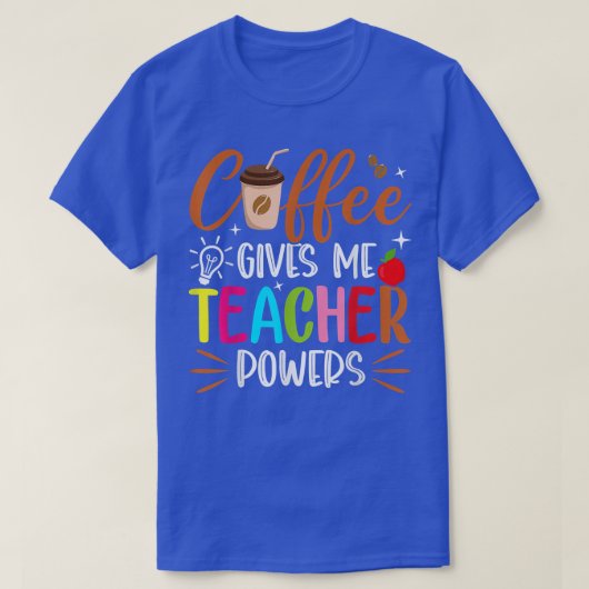 コーヒ与えー・ミー・先生・パおもしろいワーズ・スクーへ Tシャツ (デザイン正面)