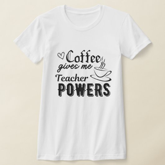 コーヒ与えー・先生力 Tシャツ (レイダウン)