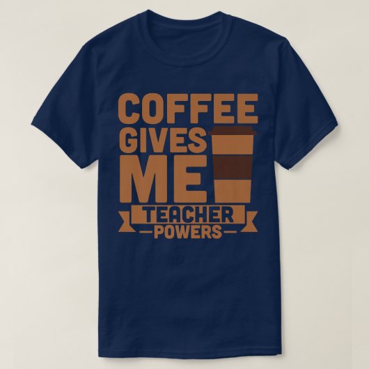 コーヒ与えー・先生力 Tシャツ (デザイン正面)