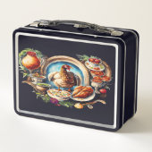 コーヒ予測できなーラバーダックデザイン メタルランチボックス (裏面)