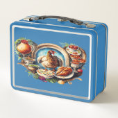 コーヒ予測できなーラバーダックデザイン メタルランチボックス (裏面)