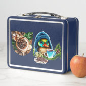 コーヒ予測できなーラバーダックデザイン メタルランチボックス (インサイチュ)