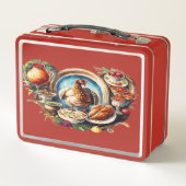 コーヒ予測できなーラバーダックデザイン メタルランチボックス (裏面)