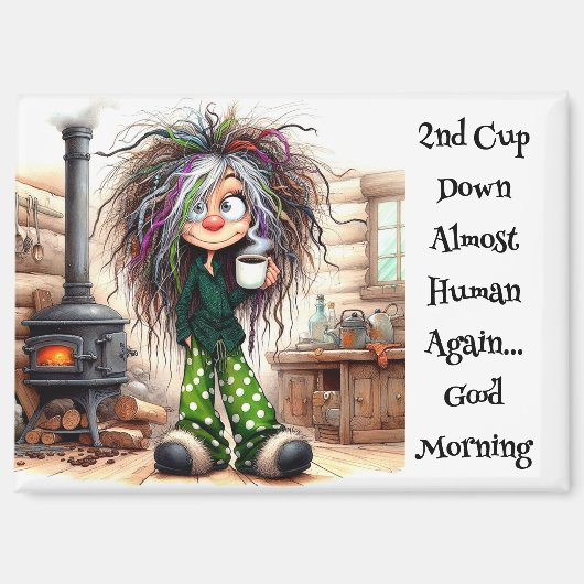 コーヒ予測できなーレディほぼ人間の磁石 マグネット (正面)