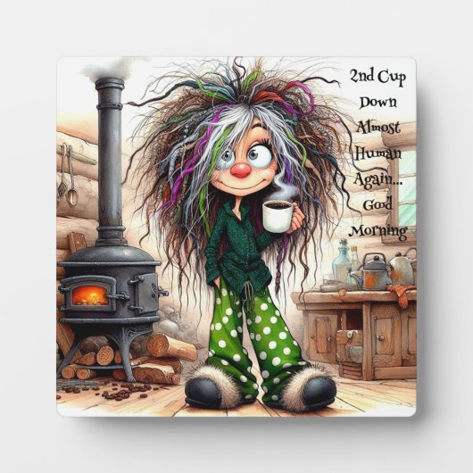 コーヒ予測できなーレディーほぼ人間の卓上プラーク フォトプラーク (正面)
