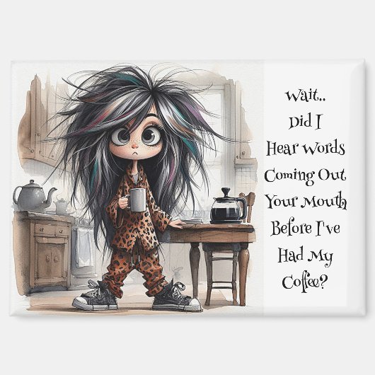 コーヒ予測できなーレディーウエイトマグネット マグネット (正面)