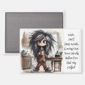 コーヒ予測できなーレディーウエイトマグネット マグネット (正面/裏面)