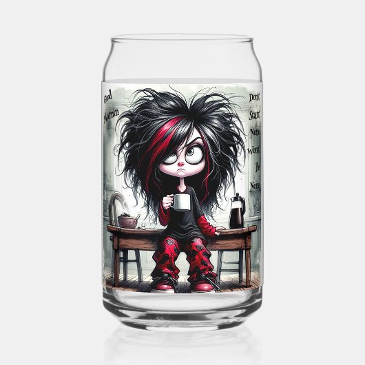 コーヒ予測できなーレディースタートしない飲み物用品セット ガラス缶 (裏面)