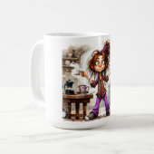 コーヒ予測できなーレディ期待マグカップ コーヒーマグカップ (正面左)