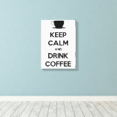 コーヒ保ーを飲み楽しむ キャンバスプリント (インサイチュ (ウッドフロア))