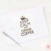 コーヒ保ーを飲み楽しむ スクエアシール (封筒)