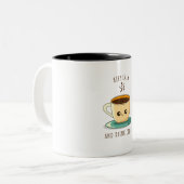 コーヒ保ーを飲み楽しむ ツートーンマグカップ (正面左)