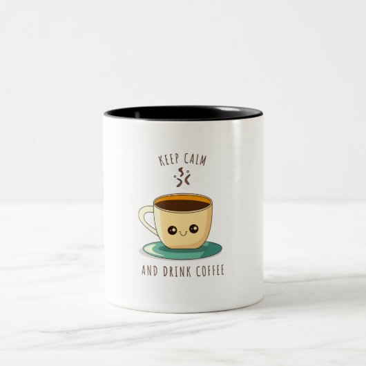 コーヒ保ーを飲み楽しむ ツートーンマグカップ (中央)