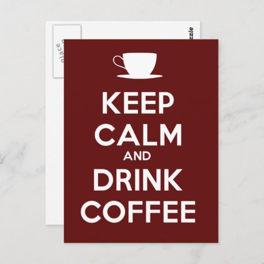 コーヒ保ーを飲み楽しむ ポストカード (正面/裏面)