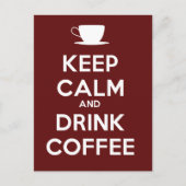 コーヒ保ーを飲み楽しむ ポストカード (正面)