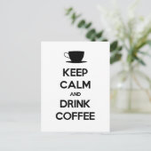 コーヒ保ーを飲み楽しむ ポストカード (スタンド正面)