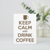 コーヒ保ーを飲み楽しむ ポストカード (スタンド正面)