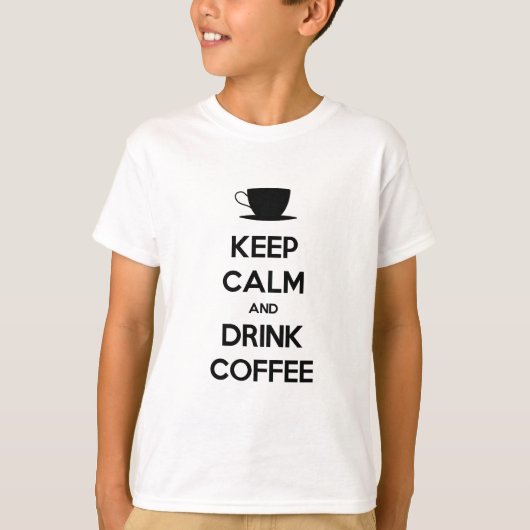 コーヒ保ーを飲み楽しむ Tシャツ (正面)