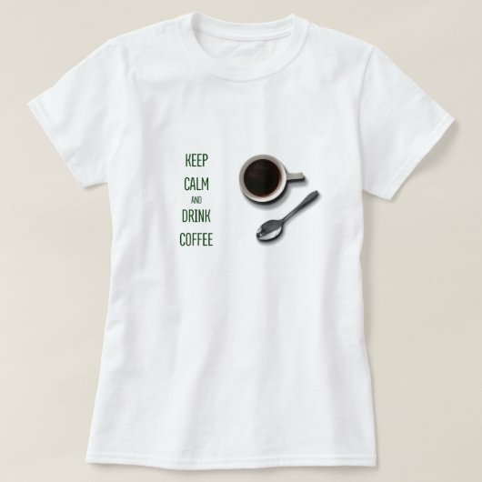 コーヒ保ーを飲み楽しむ Tシャツ (デザイン正面)