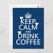 コーヒ保ーを飲む穏やかな – すべての色 ポストカード (正面/裏面)