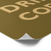 コーヒ保ーを飲む ポスター (角)