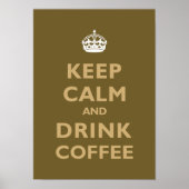 コーヒ保ーを飲む ポスター (正面)