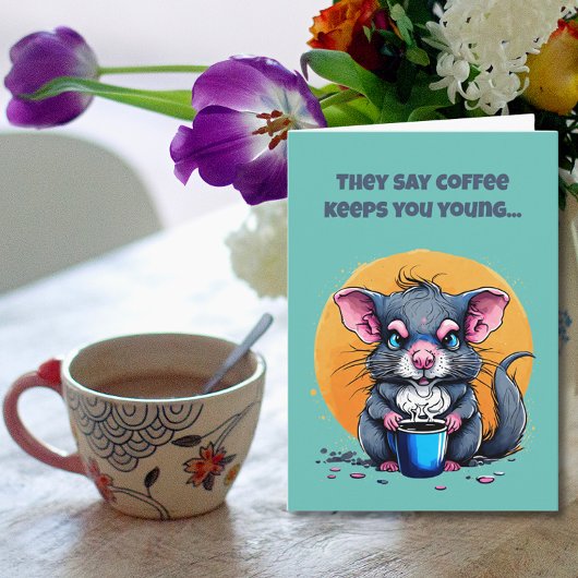 コーヒ保ーユーヤング誕生日 カード